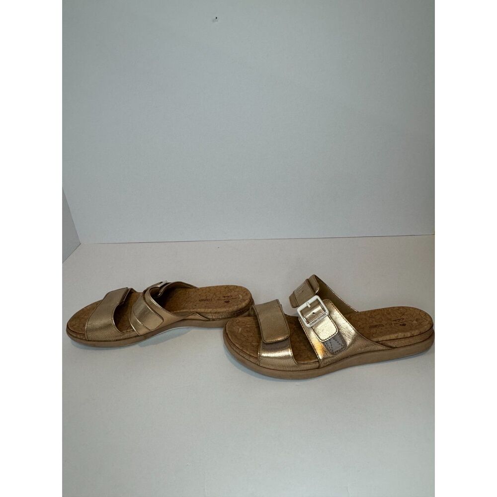 CLOUDSTEPPERS by Clarks Slide Sandals Step June Sun Rose Gold Size 9 - Picture 3 of 8